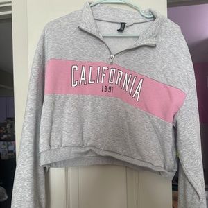 Cropped California Half Zip Sweatshirt